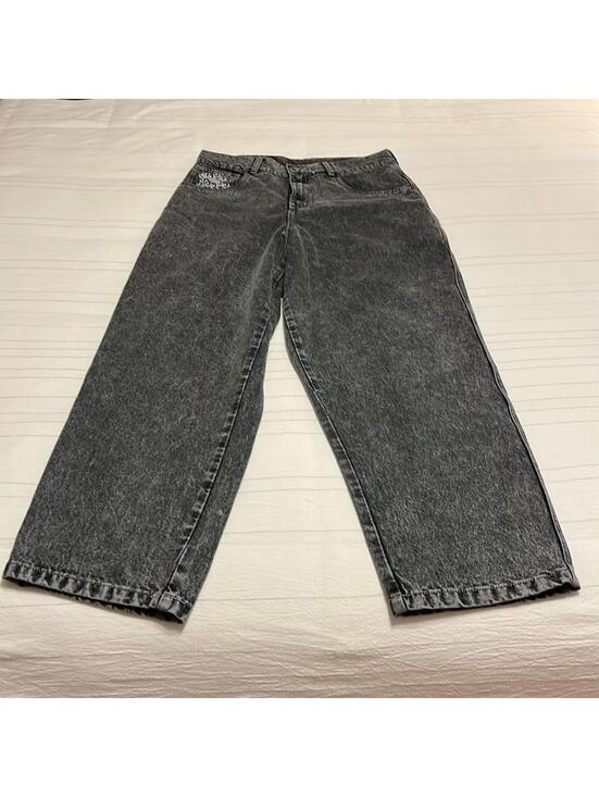 Other - Missingpurpose Gray Washed Wide Leg Baggy Jeans Size Large Alt Streetwear Grunge